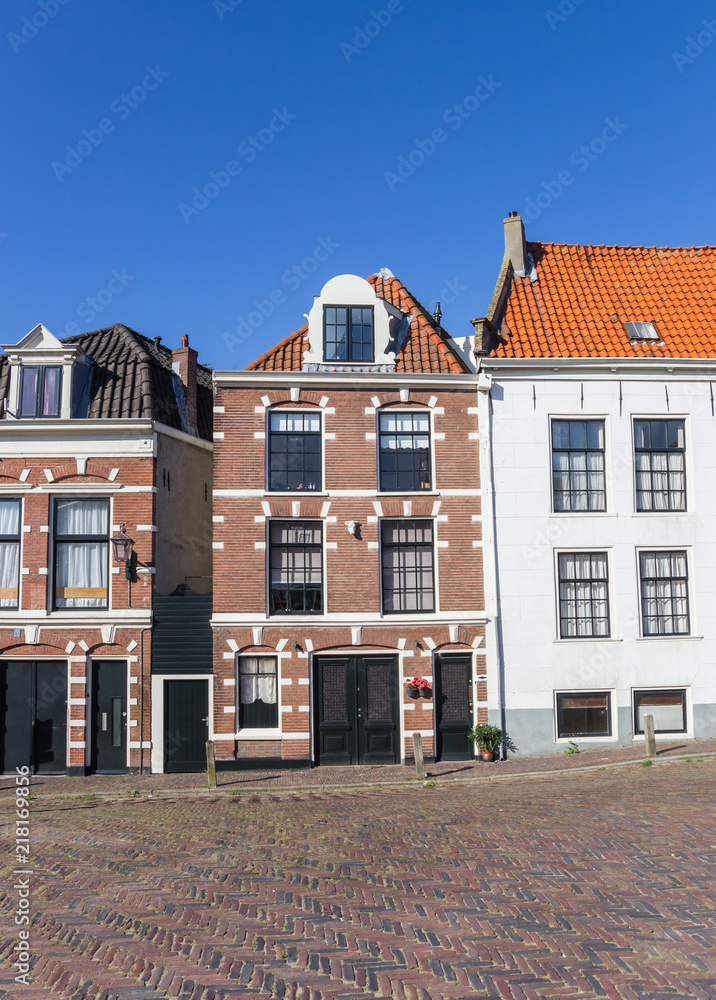 Typical dutch house in the cener of Haarlem, Netherlands