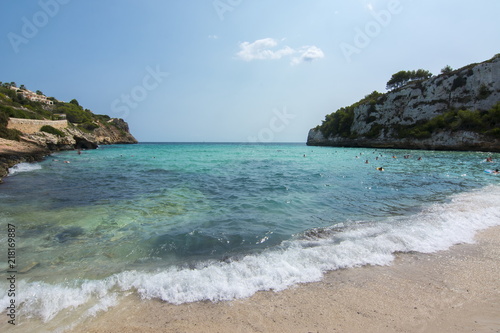 Cala Romantica beach (playa), Mallorca, Balearic islands, Spain