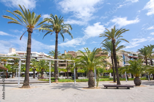 Port Alcudia promenade, Mallorca, Balearic islands, Spain