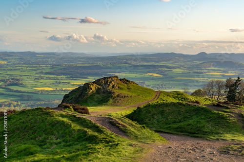 View from the Wrekin, near Telford, Shropshire, England, UK - looking south over Little Hill towards Eyton photo