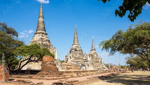 Ruins of the old city of Ayutthaya  Thailand