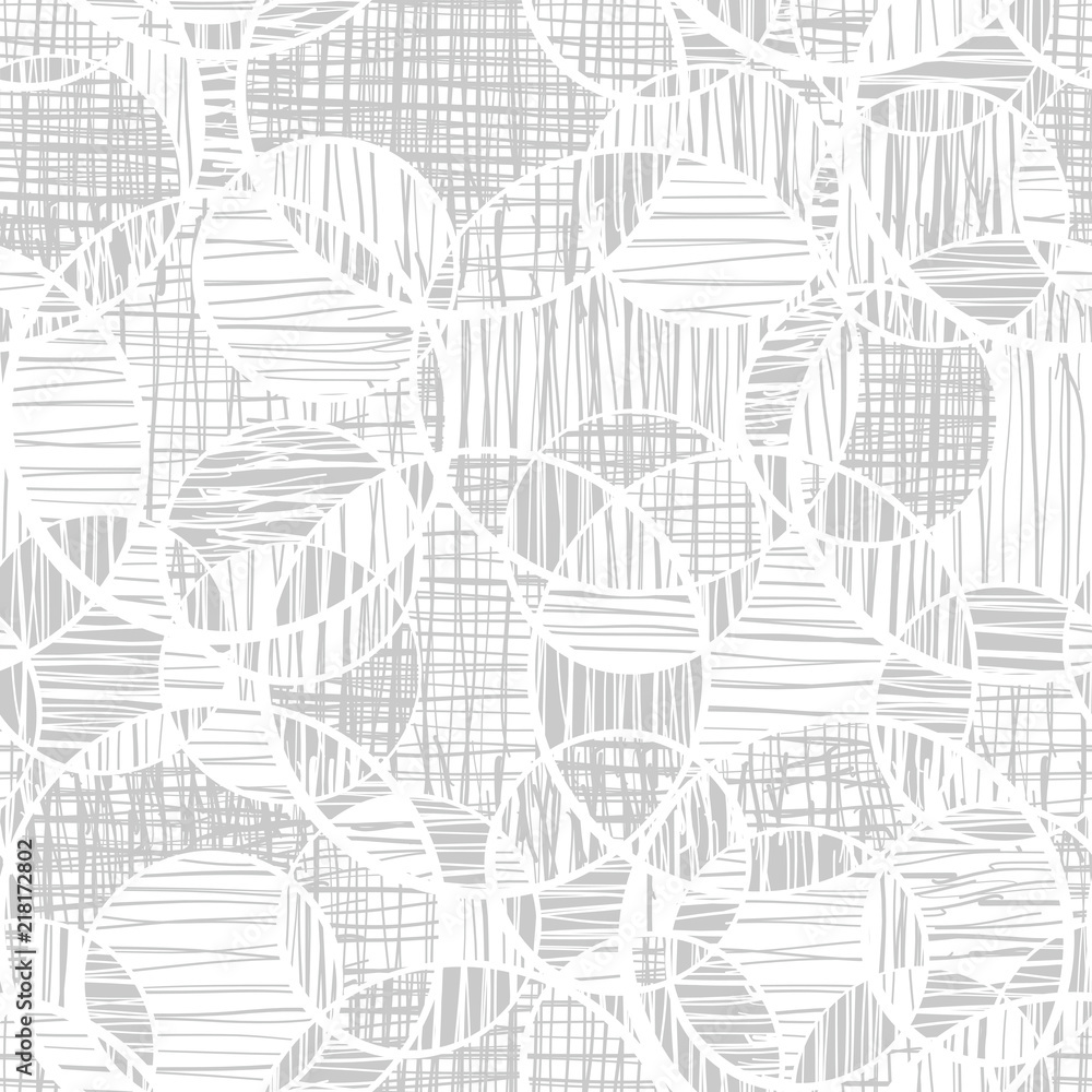 Doodle geometric background. Seamless pattern.Vector. 落書き幾何学パターン