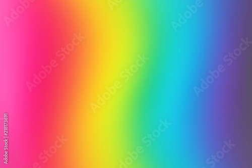 Fotografiet Abstract blurred rainbow background