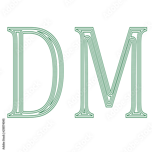 Deutsche Mark Germany   currency  symbol icon vector illustration 
