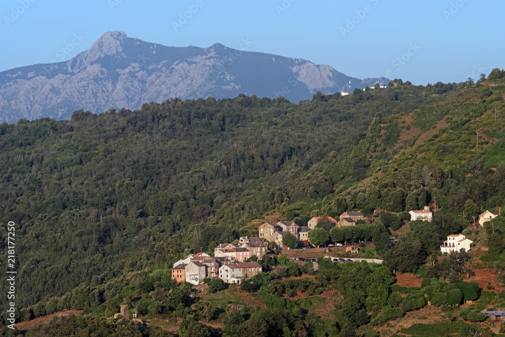 Porri di Casinca village in Corsica mountain
