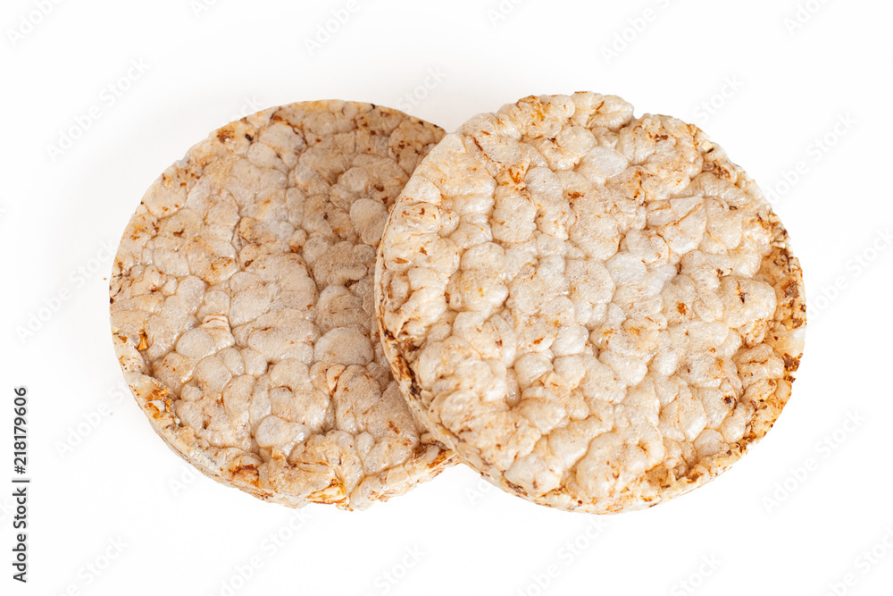 Two Grain crispbreads isolated on white background Two Grain crispbreads isolated on white background