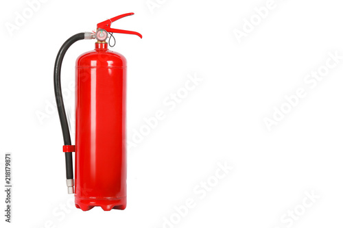 Fire extinguisher on white background. photo