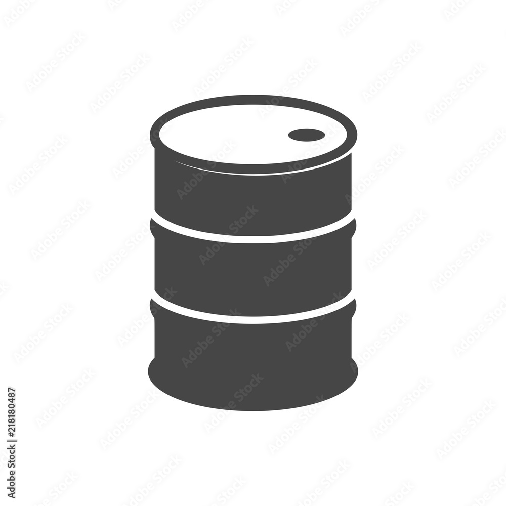 Oil drum container, barrel flat icon Oil drum container, barrel flat icon