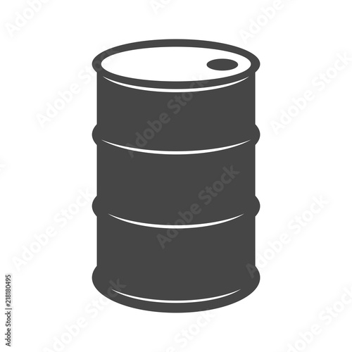 Oil drum container, barrel flat icon