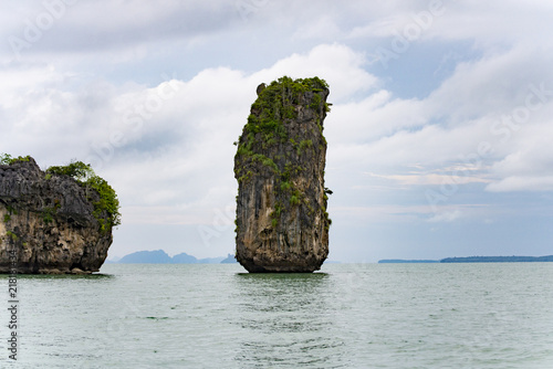 Rock island landscape in the southern tip of Thailand.