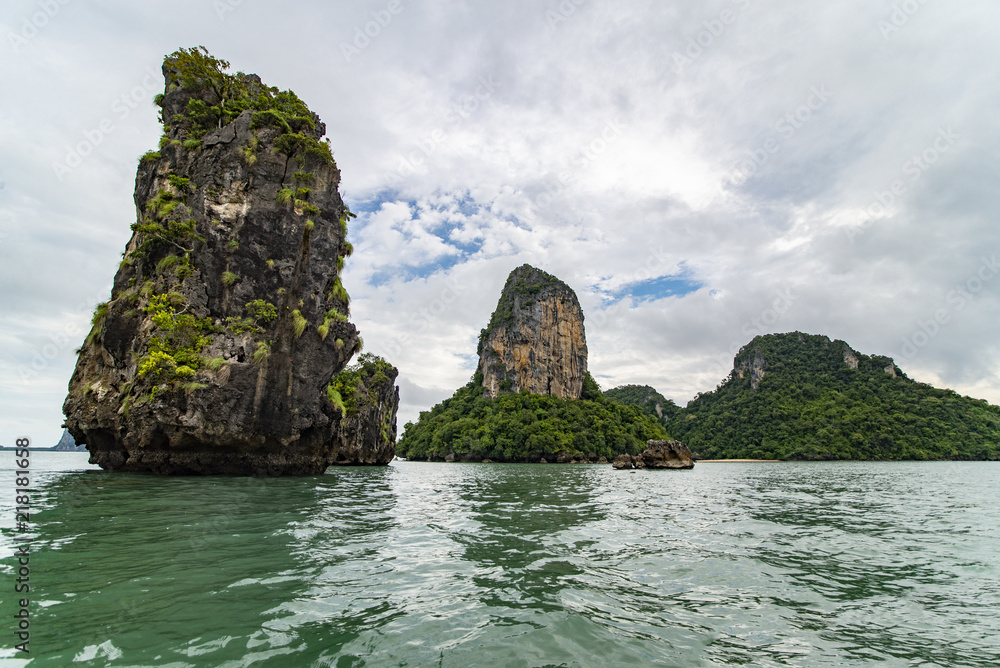 Rock island landscape in the southern tip of Thailand. Rock island landscape in the southern tip of Thailand.