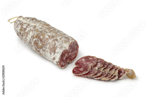  French saucisson sec and slices