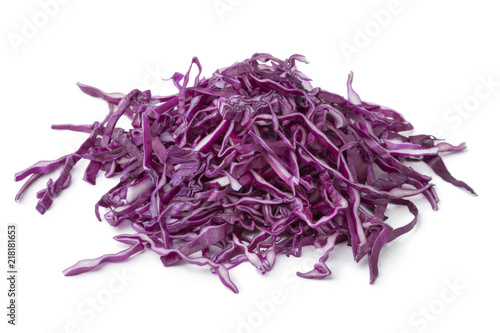  Fresh shredded raw red cabbage