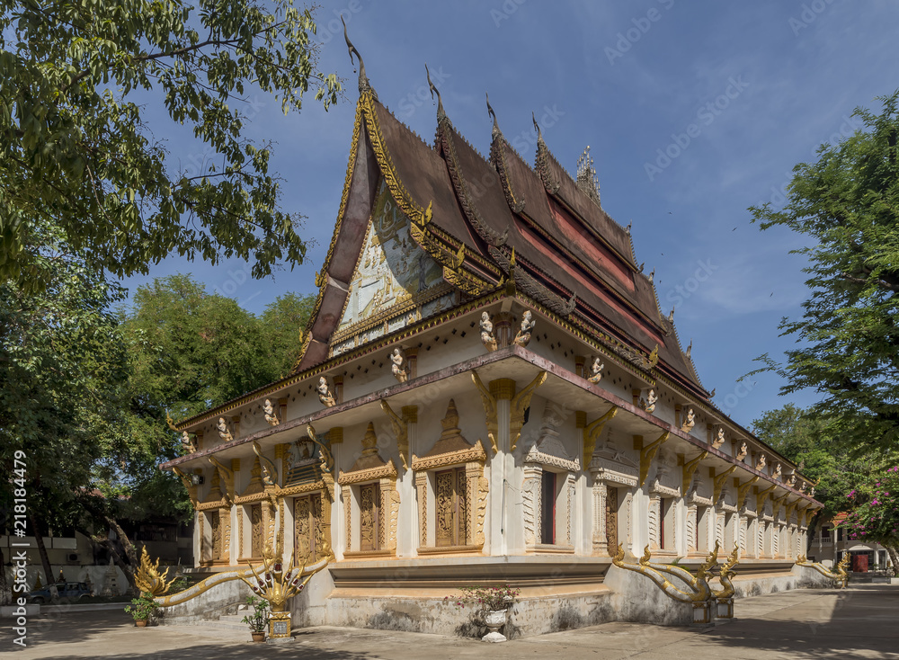 The beautiful Wat Haysoke temple in Vientiane, Laos