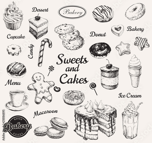 Hand Drawn Set Coffee Vector illustration