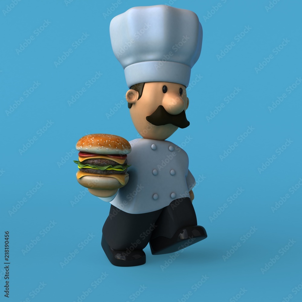 Fun chef - 3D Illustration