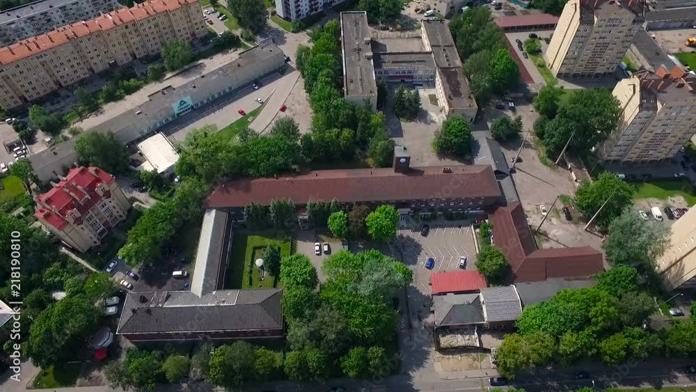 Large parking near the residential building. A lot of city houses with specialized parking places. Large parking near the residential building. A lot of city houses with specialized parking places.