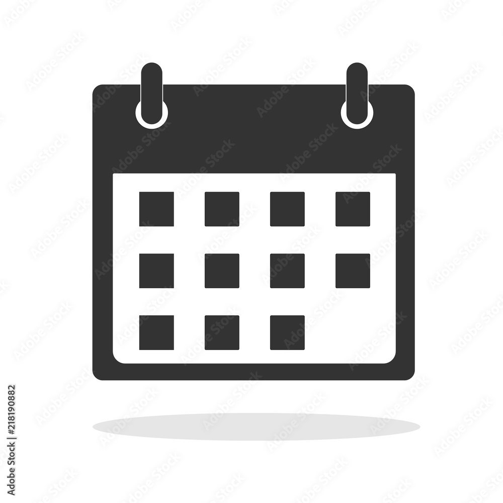 calendar icon in trendy flat style on white background. calendar icon symbol for your web site design, logo, app, UI. calendar with shadow symbol. calendar icon in trendy flat style on white background. calendar icon symbol for your web site design, logo, app, UI. calendar with shadow symbol.