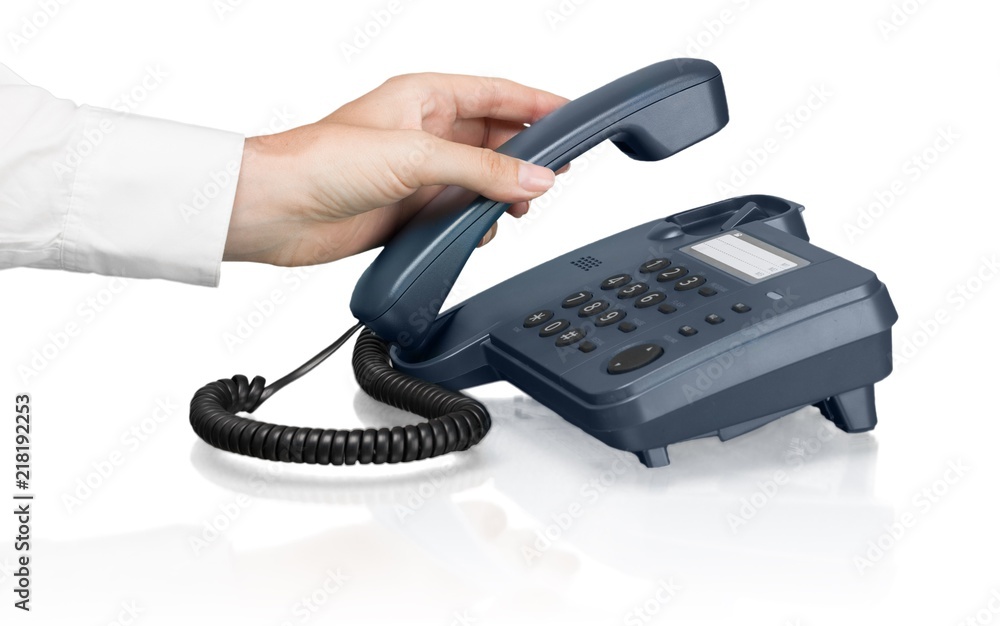 Hand Holding Telephone Receiver Hand Holding Telephone Receiver