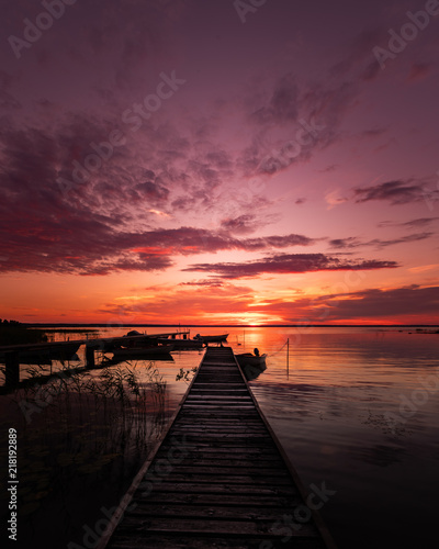 Fototapeta Naklejka Na Ścianę i Meble -  sunset landscape water