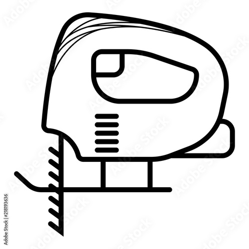 fretsaw icon vector