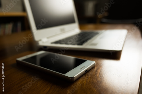 laptop on desk