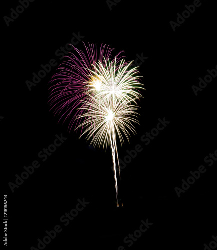 beautiful frieworks show in night new year