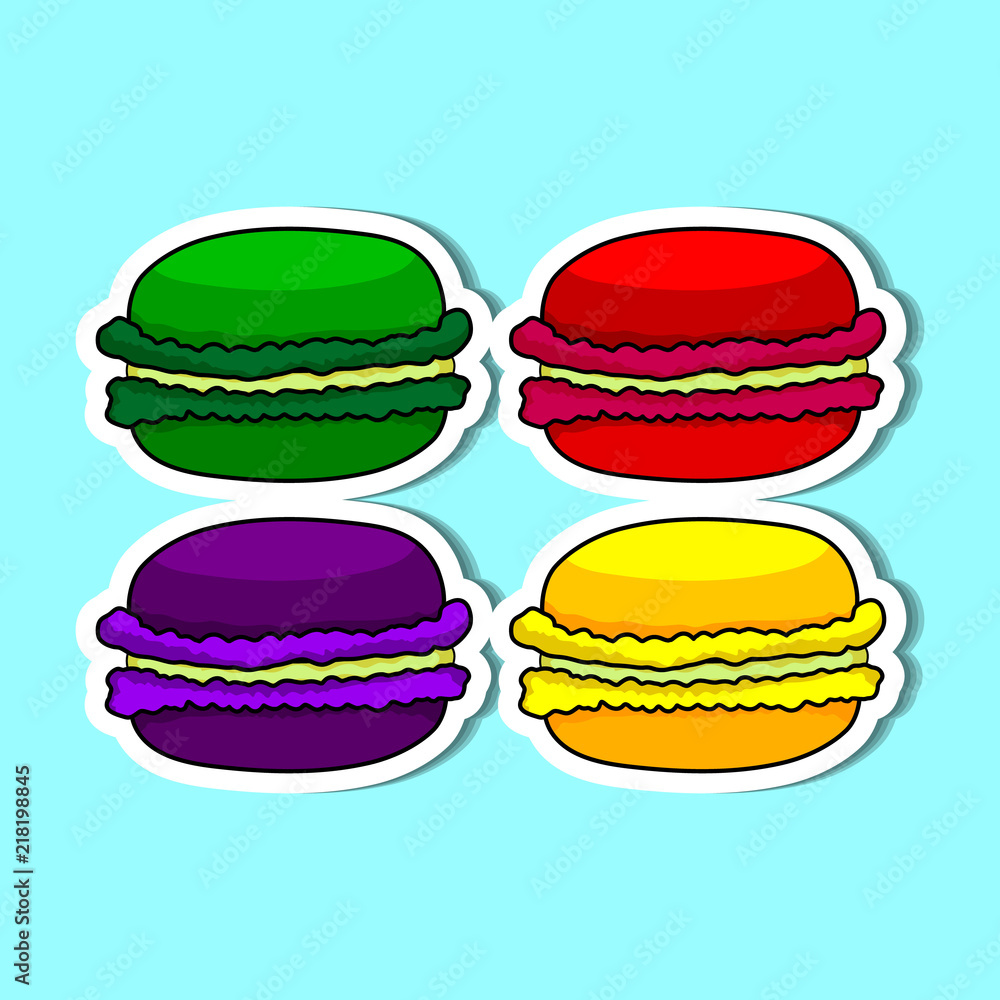 Candy of simple color illustrations Candy of simple color illustrations
