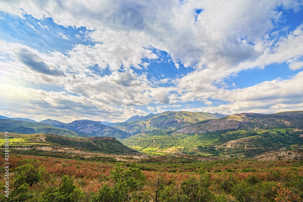 .A view of the mountains near the Verdon Gorge. Provence. France.
