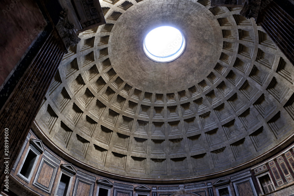 Pantheon Ceiling in Rome. Italy