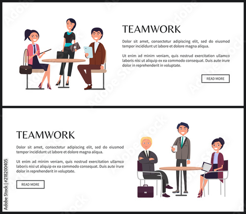 Teamwork at Business as Main Component Web Banners