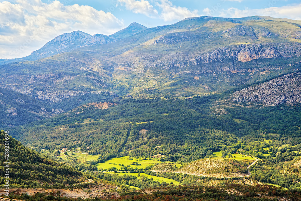 .A view of the mountains near the Verdon Gorge. Provence. France.