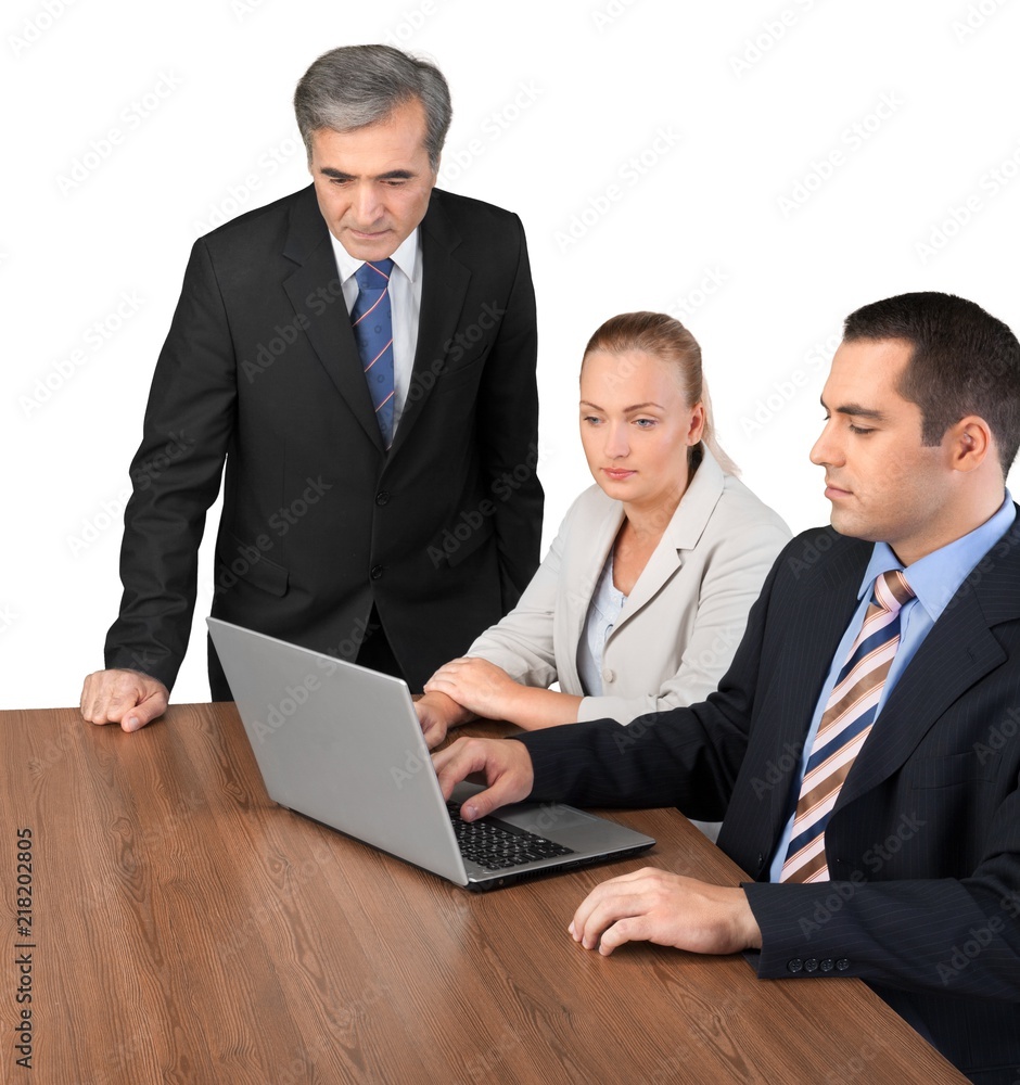 Portrait of Business People Working with Laptop Portrait of Business People Working with Laptop