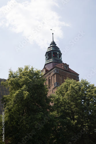 old medieval St. Jacobus Church in Oso Lubuskie in Poland photo