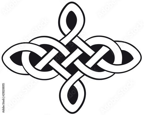 double Celtic knot template silhouette