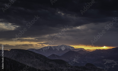 Austrian Mountain Sunset