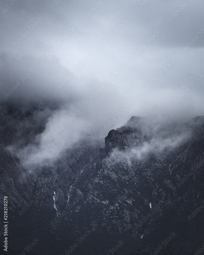 Dark Mountains on Cloudy Day Dark Mountains on Cloudy Day