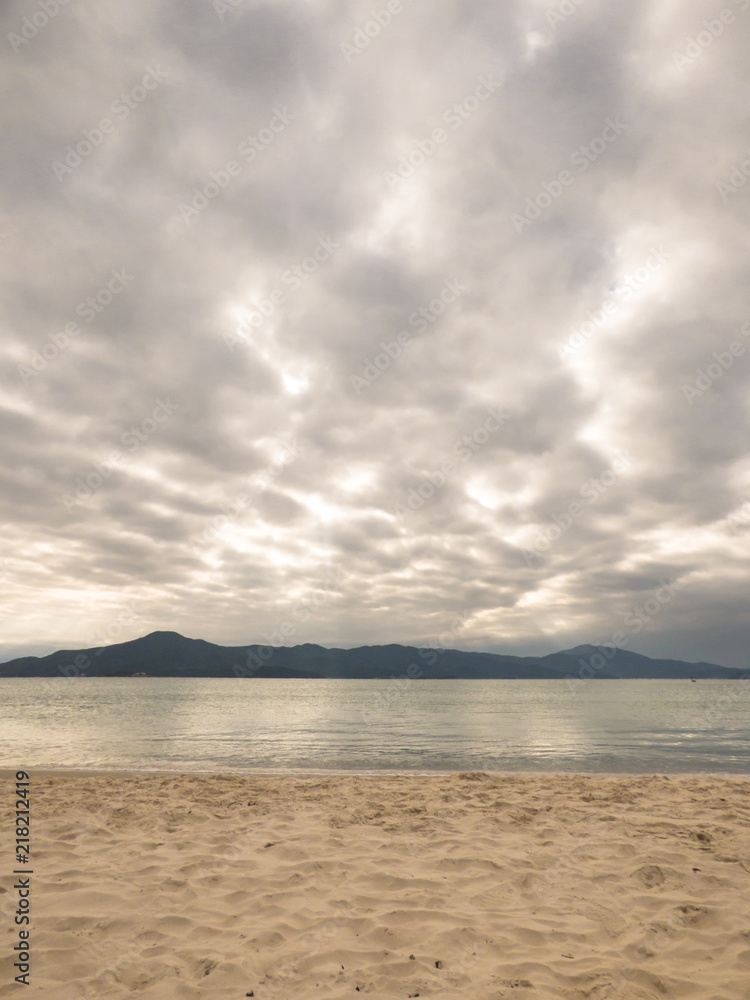 Dramatic cloudy sky at Daniela beach - Florianopolis, Brazil