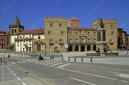 Revillagigedo Palace on the Plaza del Marques in Gijon, Spain