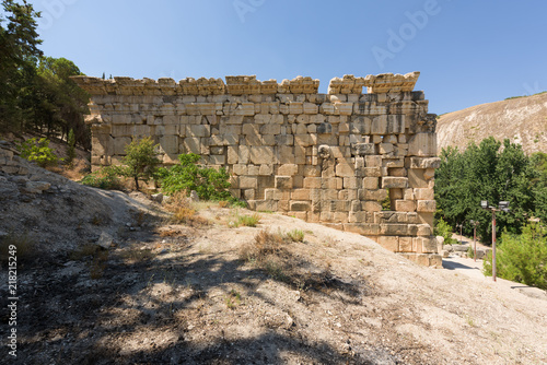 The Lower Roman temple of Niha  a landmark in the Bekaa Valley  Lebanon.