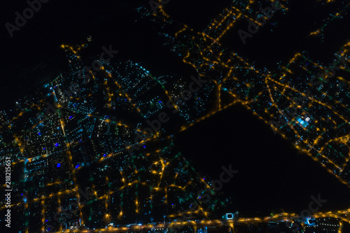 Luzes da cidade de Búzios à noite