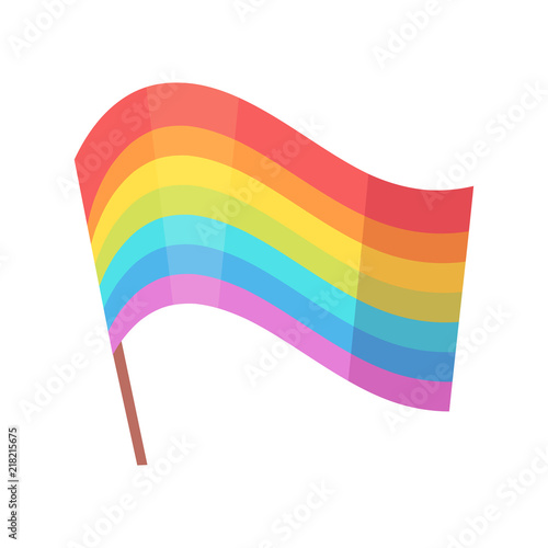 Rainbow flag LGBTQ Vector. Cartoon. Isolated art