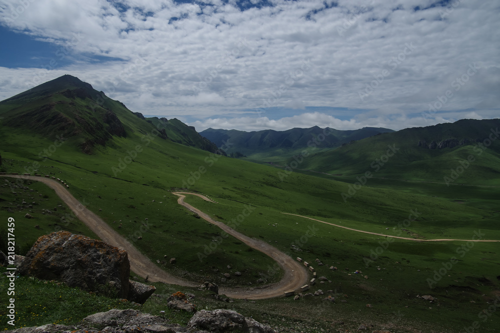 Fototapeta premium Hills and Winding Path