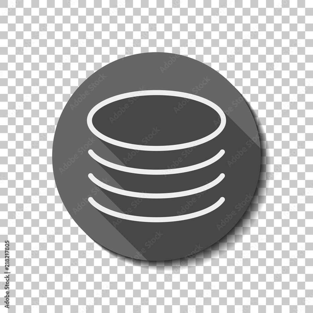 Database icon. Simple linear symbol, thin outline. flat icon, lo Database icon. Simple linear symbol, thin outline. flat icon, lo
