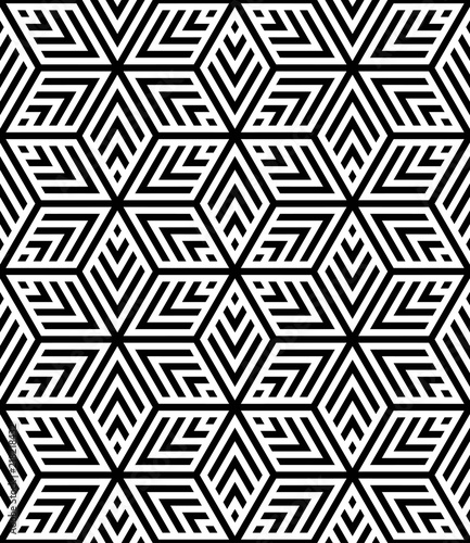 Vector seamless texture. Modern geometric background. Repeated pattern with rhombuses.