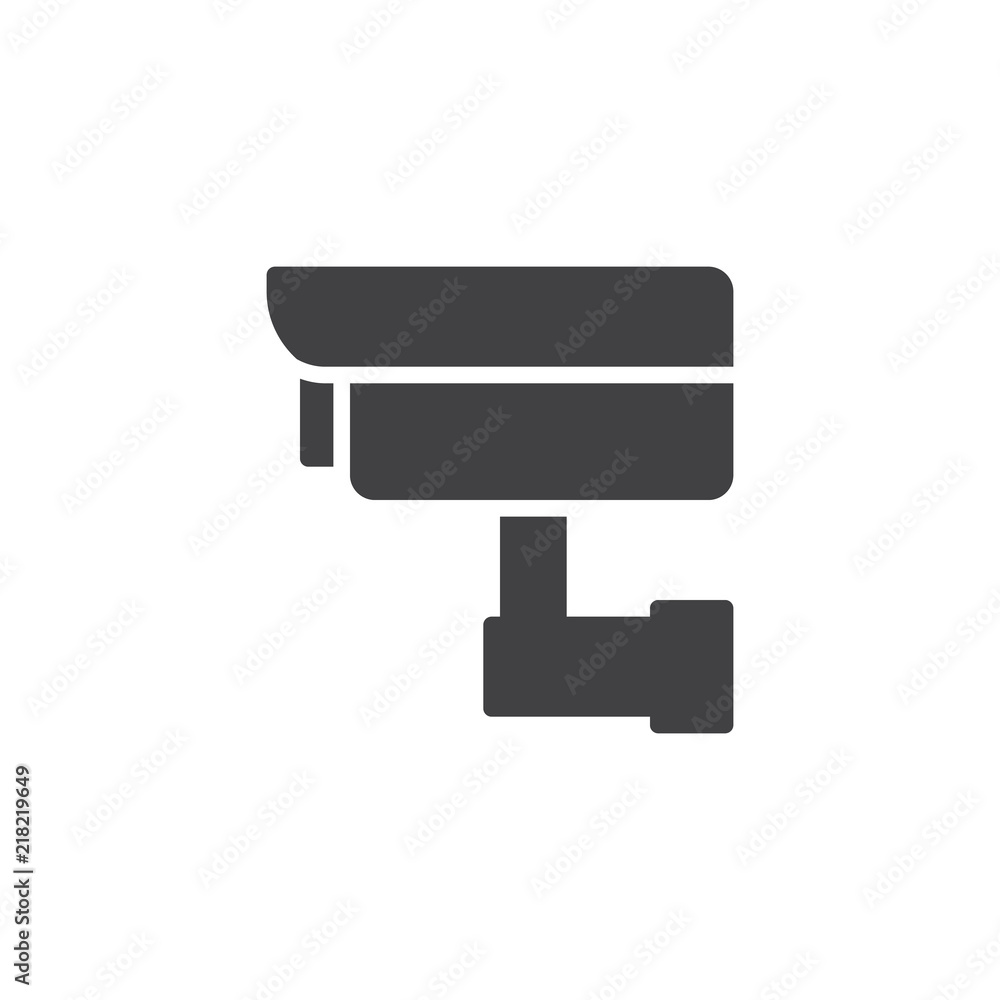 Security camera vector icon. filled flat sign for mobile concept and web design. Surveillance CCTV Camera simple solid icon. Symbol, logo illustration. Pixel perfect vector graphics Security camera vector icon. filled flat sign for mobile concept and web design. Surveillance CCTV Camera simple solid icon. Symbol, logo illustration. Pixel perfect vector graphics