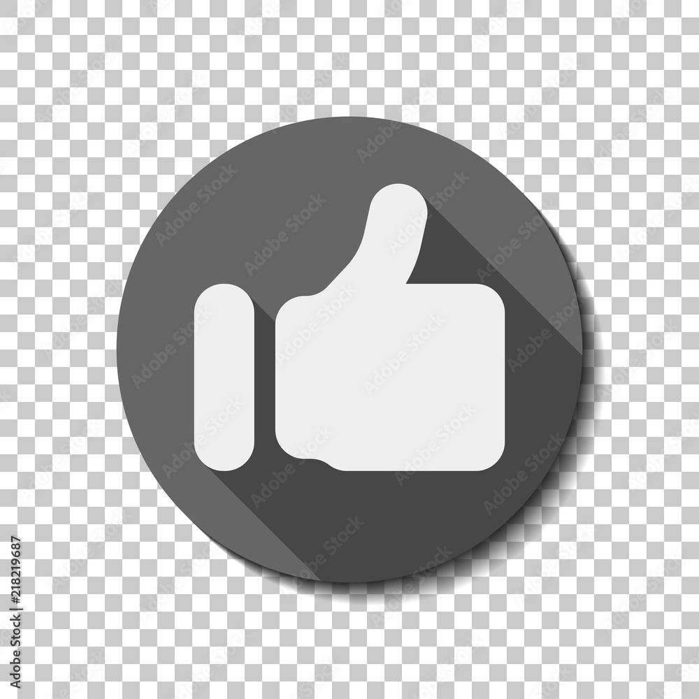 Simple like icon. Social symbol. flat icon, long shadow, circle, Simple like icon. Social symbol. flat icon, long shadow, circle,