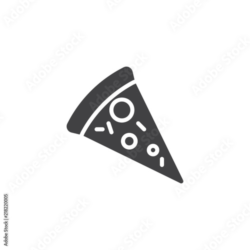 Pizza slice vector icon. filled flat sign for mobile concept and web design. Pizza simple solid icon. Symbol, logo illustration. Pixel perfect vector graphics