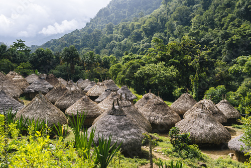 Village of the Kogi Indians in the mountains of the Sierra Nevada - Santa Marta/ Magdalena/ Colombia photo