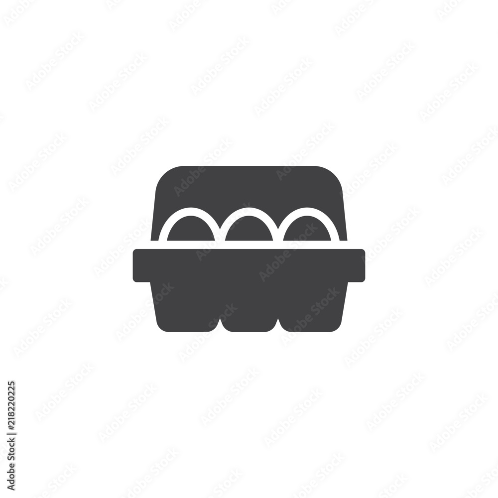 Eggs In Box Package vector icon. filled flat sign for mobile concept and web design. Egg container simple solid icon. Symbol, logo illustration. Pixel perfect vector graphics Eggs In Box Package vector icon. filled flat sign for mobile concept and web design. Egg container simple solid icon. Symbol, logo illustration. Pixel perfect vector graphics
